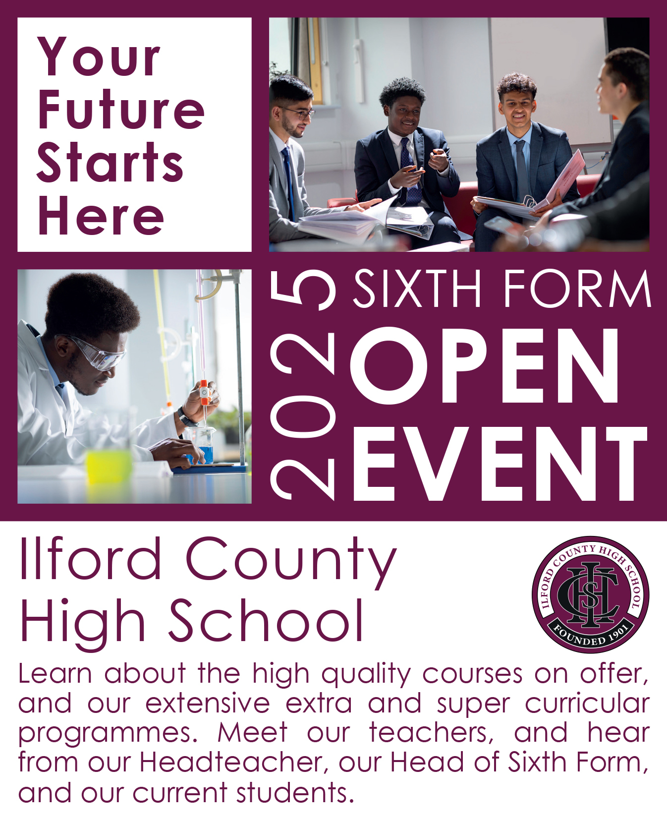 Sixth Form Open Evening Thursday 24th October 2024 5.30pm-7.45pm ...