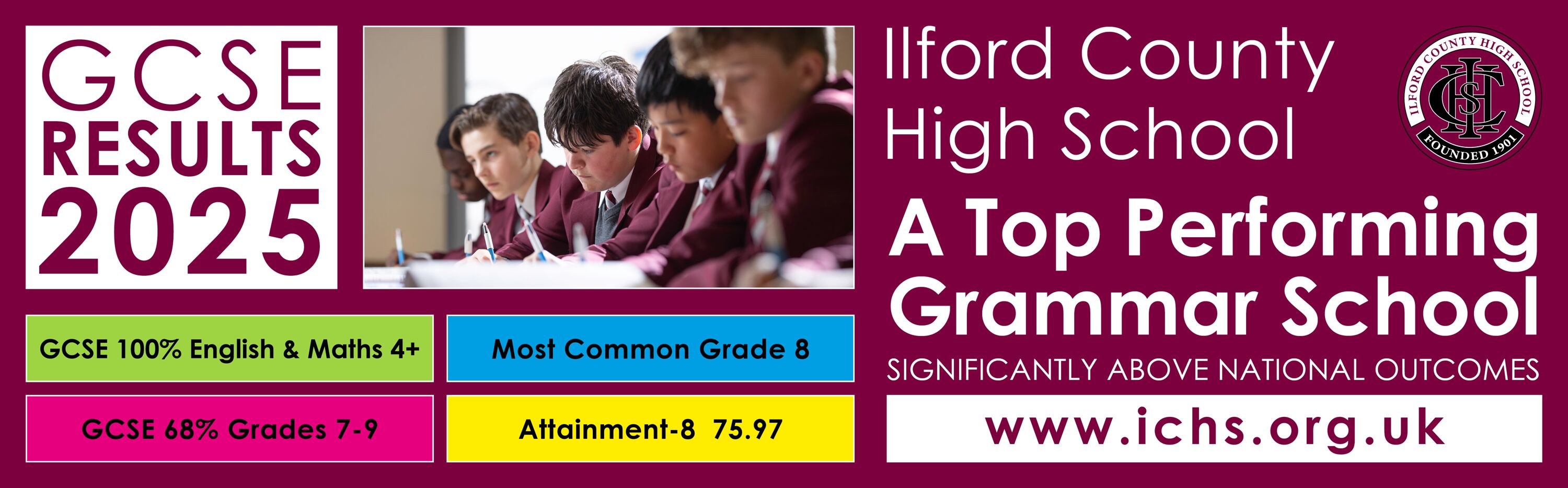 ICHS GCSE BANNER 25 2440X760 V2